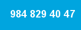 984 829 40 47 984 829 40 47